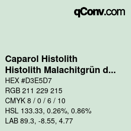 カラーコード: Caparol Histolith - Histolith Malachitgrün dunkel 55 | qconv.com