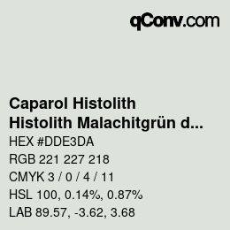 カラーコード: Caparol Histolith - Histolith Malachitgrün dunkel 60 | qconv.com