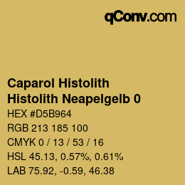 Código de color: Caparol Histolith - Histolith Neapelgelb 0 | qconv.com