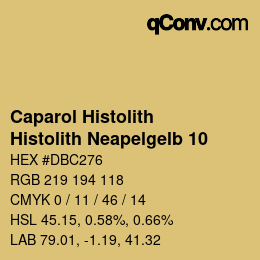 カラーコード: Caparol Histolith - Histolith Neapelgelb 10 | qconv.com