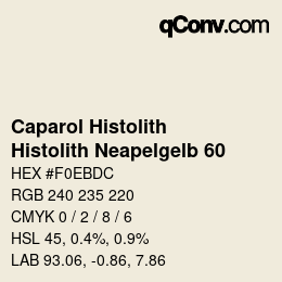 Código de color: Caparol Histolith - Histolith Neapelgelb 60 | qconv.com