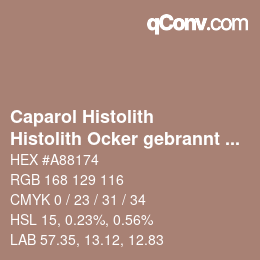 カラーコード: Caparol Histolith - Histolith Ocker gebrannt 20 | qconv.com