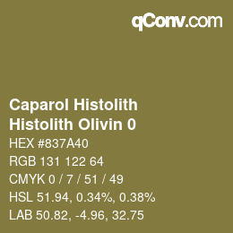 Código de color: Caparol Histolith - Histolith Olivin 0 | qconv.com