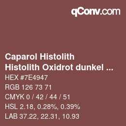 Color code: Caparol Histolith - Histolith Oxidrot dunkel 10 | qconv.com