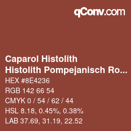 Code couleur: Caparol Histolith - Histolith Pompejanisch Rot 0 | qconv.com