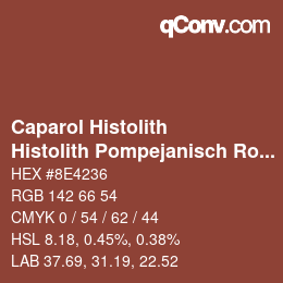 カラーコード: Caparol Histolith - Histolith Pompejanisch Rot 0 | qconv.com