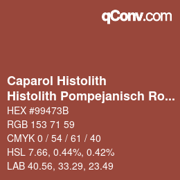 カラーコード: Caparol Histolith - Histolith Pompejanisch Rot 10 | qconv.com