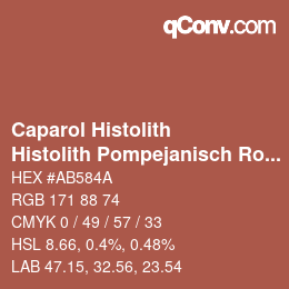 カラーコード: Caparol Histolith - Histolith Pompejanisch Rot 20 | qconv.com