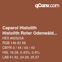Código de color: Caparol Histolith - Histolith Roter Odenwälder Ocker 0 | qconv.com