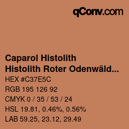 Código de color: Caparol Histolith - Histolith Roter Odenwälder Ocker 20 | qconv.com