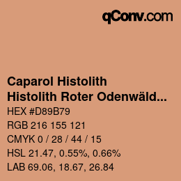 Código de color: Caparol Histolith - Histolith Roter Odenwälder Ocker 30 | qconv.com