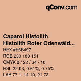 Farbcode: Caparol Histolith - Histolith Roter Odenwälder Ocker 40 | qconv.com