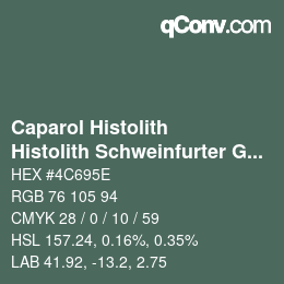 カラーコード: Caparol Histolith - Histolith Schweinfurter Grün 0 | qconv.com