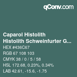 カラーコード: Caparol Histolith - Histolith Schweinfurter Grün 5 | qconv.com