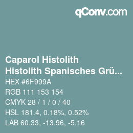 Código de color: Caparol Histolith - Histolith Spanisches Grün 10 | qconv.com