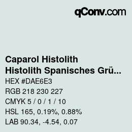 カラーコード: Caparol Histolith - Histolith Spanisches Grün 50 | qconv.com