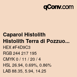 Código de color: Caparol Histolith - Histolith Terra di Pozzuoli 50 | qconv.com