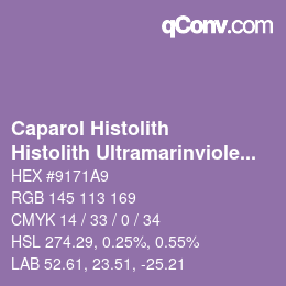 Código de color: Caparol Histolith - Histolith Ultramarinviolett brillant 0 | qconv.com