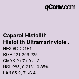 カラーコード: Caparol Histolith - Histolith Ultramarinviolett brillant 20 | qconv.com