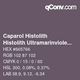 カラーコード: Caparol Histolith - Histolith Ultramarinviolett dunkel 0 | qconv.com