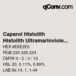 カラーコード: Caparol Histolith - Histolith Ultramarinviolett dunkel 60 | qconv.com