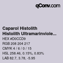 カラーコード: Caparol Histolith - Histolith Ultramarinviolett hell 30 | qconv.com