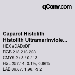 カラーコード: Caparol Histolith - Histolith Ultramarinviolett hell 40 | qconv.com
