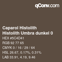 Farbcode: Caparol Histolith - Histolith Umbra dunkel 0 | qconv.com