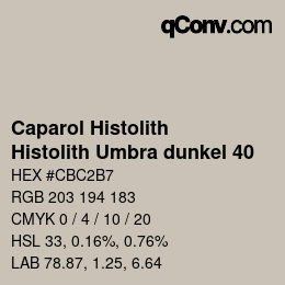 Farbcode: Caparol Histolith - Histolith Umbra dunkel 40 | qconv.com