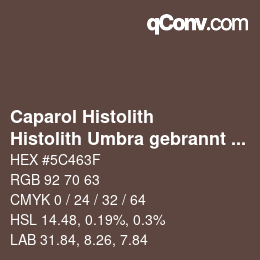 Code couleur: Caparol Histolith - Histolith Umbra gebrannt 0 | qconv.com