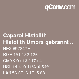 カラーコード: Caparol Histolith - Histolith Umbra gebrannt 30 | qconv.com