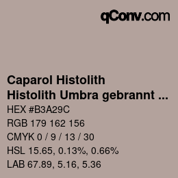 Color code: Caparol Histolith - Histolith Umbra gebrannt 40 | qconv.com