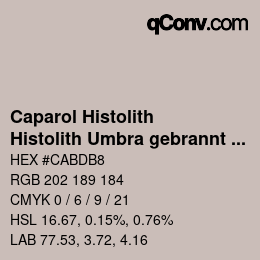 Color code: Caparol Histolith - Histolith Umbra gebrannt 50 | qconv.com