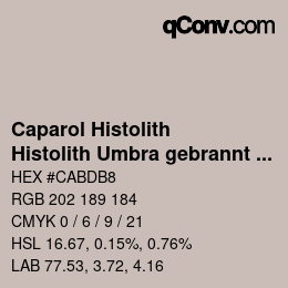 Color code: Caparol Histolith - Histolith Umbra gebrannt 50 | qconv.com