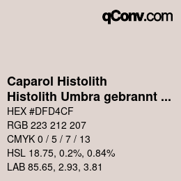 カラーコード: Caparol Histolith - Histolith Umbra gebrannt 60 | qconv.com