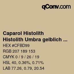 カラーコード: Caparol Histolith - Histolith Umbra gelblich 30 | qconv.com