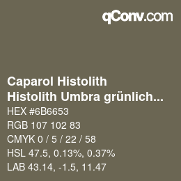 Farbcode: Caparol Histolith - Histolith Umbra grünlich 10 | qconv.com