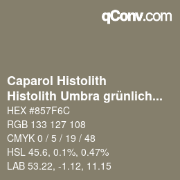 Color code: Caparol Histolith - Histolith Umbra grünlich 20 | qconv.com