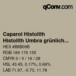 Color code: Caparol Histolith - Histolith Umbra grünlich 33 | qconv.com