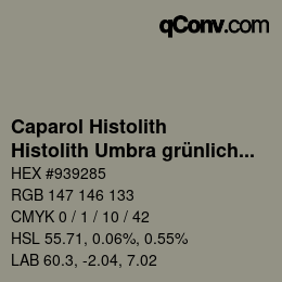 カラーコード: Caparol Histolith - Histolith Umbra grünlich 36 | qconv.com