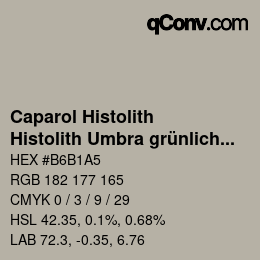 Color code: Caparol Histolith - Histolith Umbra grünlich 38 | qconv.com