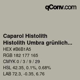 Farbcode: Caparol Histolith - Histolith Umbra grünlich 38 | qconv.com