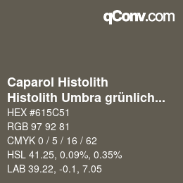 Color code: Caparol Histolith - Histolith Umbra grünlich 5 | qconv.com