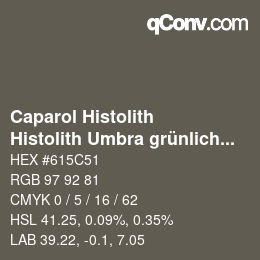Farbcode: Caparol Histolith - Histolith Umbra grünlich 5 | qconv.com