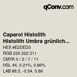 カラーコード: Caparol Histolith - Histolith Umbra grünlich 60 | qconv.com