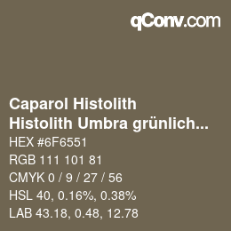 Color code: Caparol Histolith - Histolith Umbra grünlich 8 | qconv.com