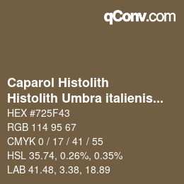 カラーコード: Caparol Histolith - Histolith Umbra italienisch 0 | qconv.com