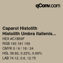 カラーコード: Caparol Histolith - Histolith Umbra italienisch 30 | qconv.com