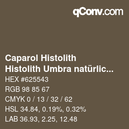 Color code: Caparol Histolith - Histolith Umbra natürlich 0 | qconv.com