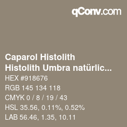 カラーコード: Caparol Histolith - Histolith Umbra natürlich 35 | qconv.com